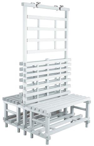PADP model bench with wall rack